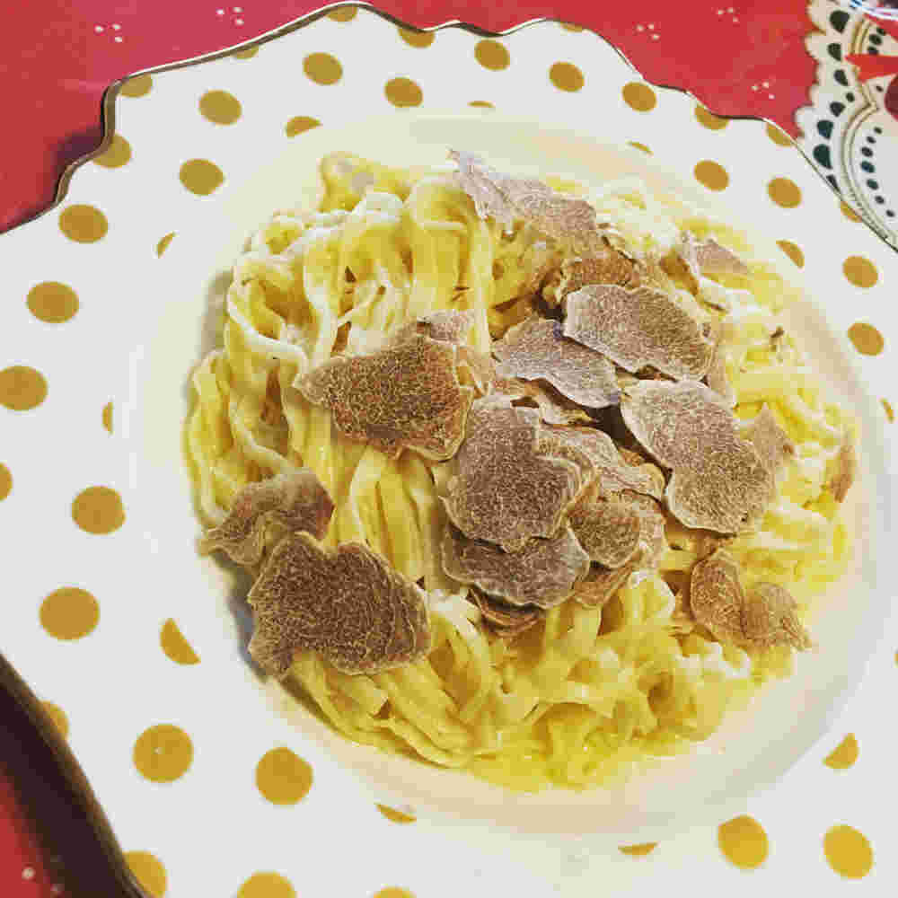 白トリュフのタリオリーニパスタ