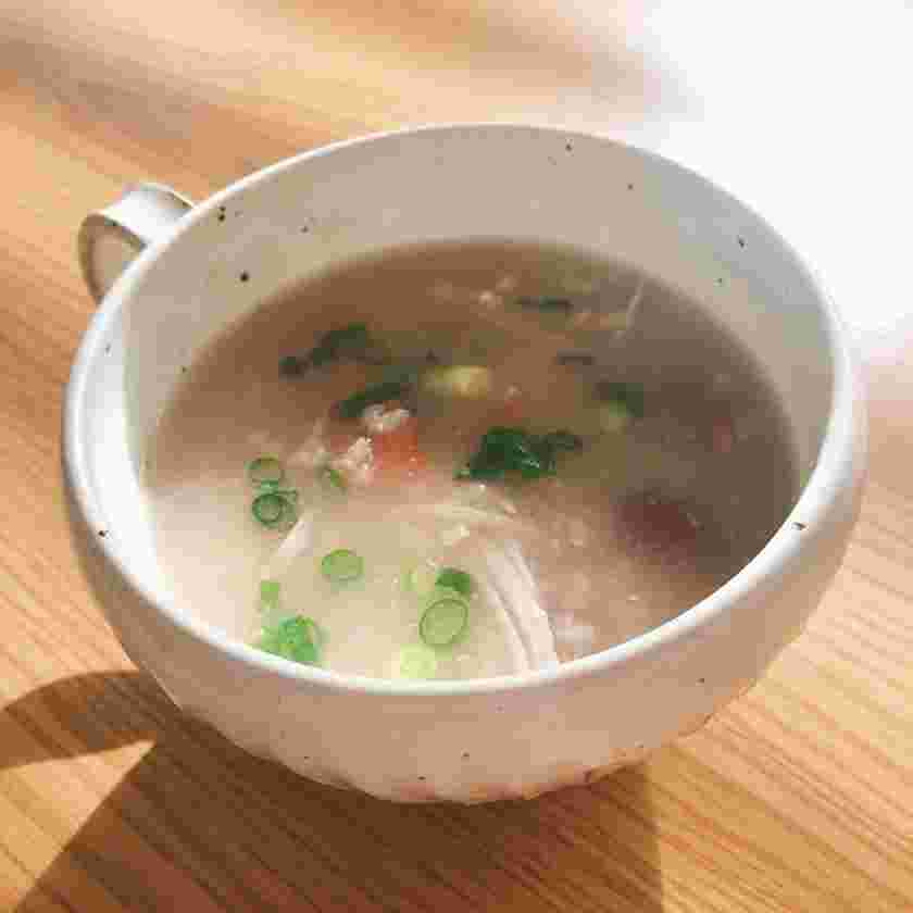 圧力鍋で作る鶏胸肉の参鶏湯風スープ