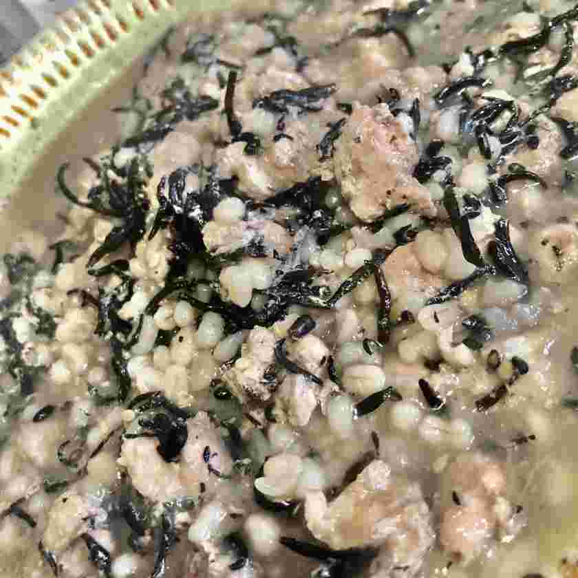 圧力鍋で作る鶏胸肉ミンチのお粥