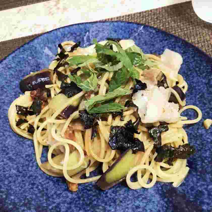 豚肉と茄子の和風パスタ