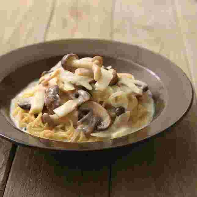 豆乳ときのこの白味噌クリームパスタ