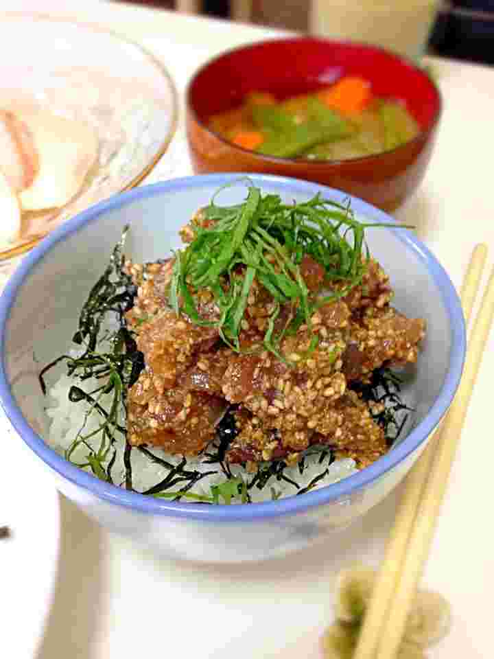 刺し身で作るごまサバ