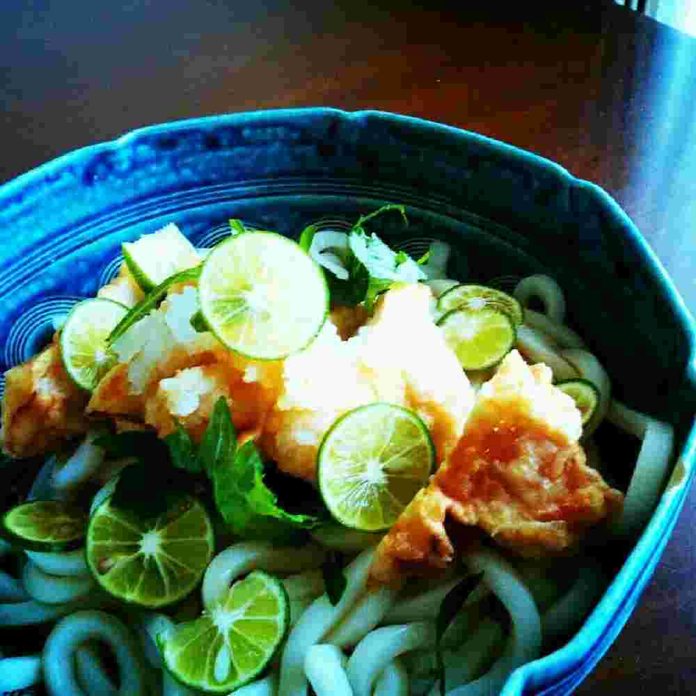 とり天おろしぶっかけうどん