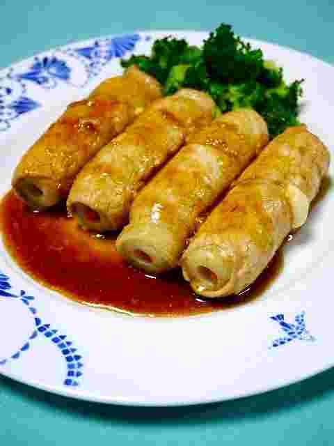 ちくわのチーズ肉巻き