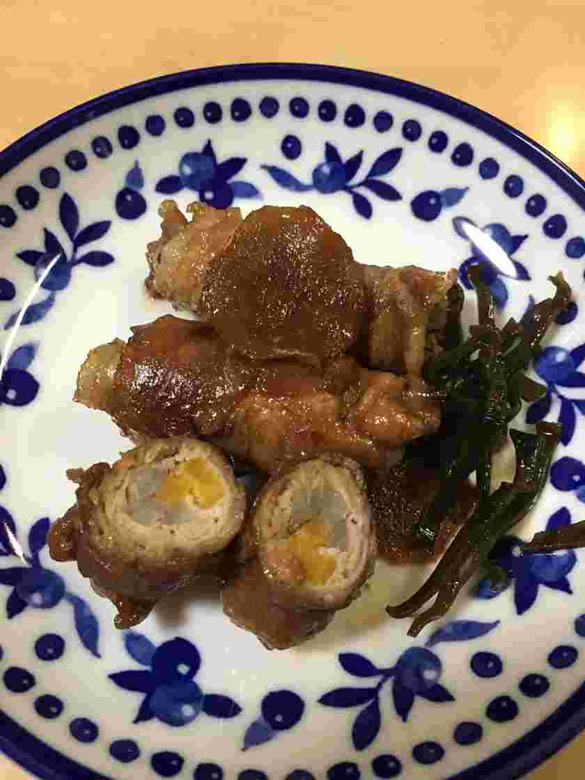 ごぼうとにんじんの豚肉巻き煮