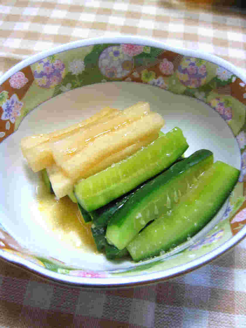 中華副菜のピリ辛きゅうりと大根の浅漬け