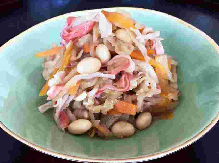 切り干し大根と大豆の豆料理