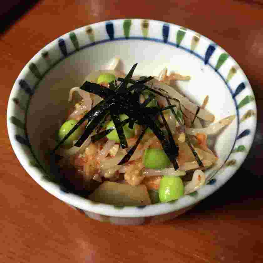 おつまみにおすすめ豆料理の豆まめキムもやサラダ