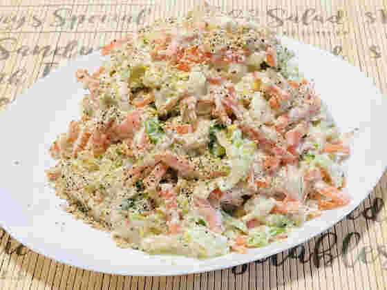 にんじんと白菜の豆腐和えサラダ