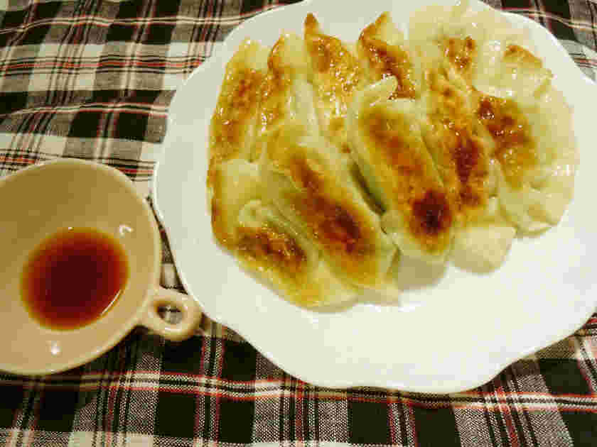 白菜で豆腐餃子