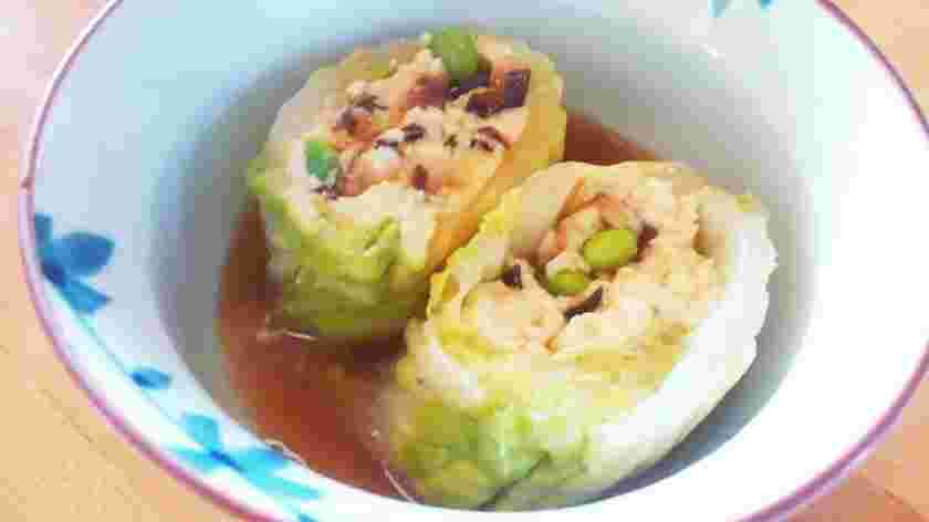 白菜と豆腐を使ったけんちん蒸し
