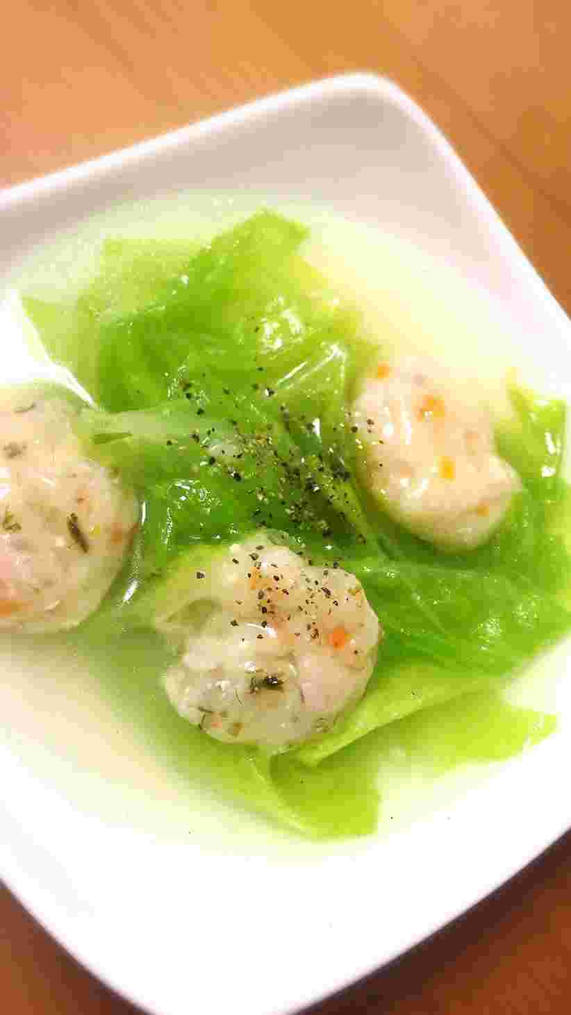 豆腐白玉キャベツスープ