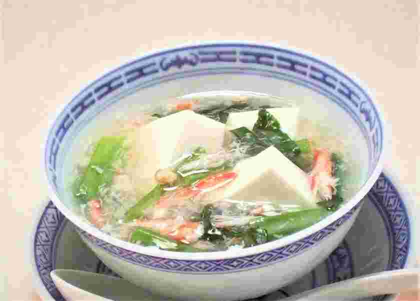 カニ料理の中華風あんかけ