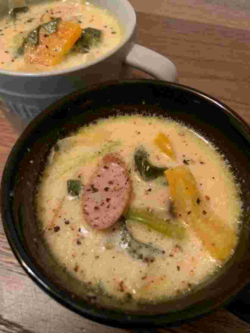 ぶり大根の献立に使える豆乳味噌スープ