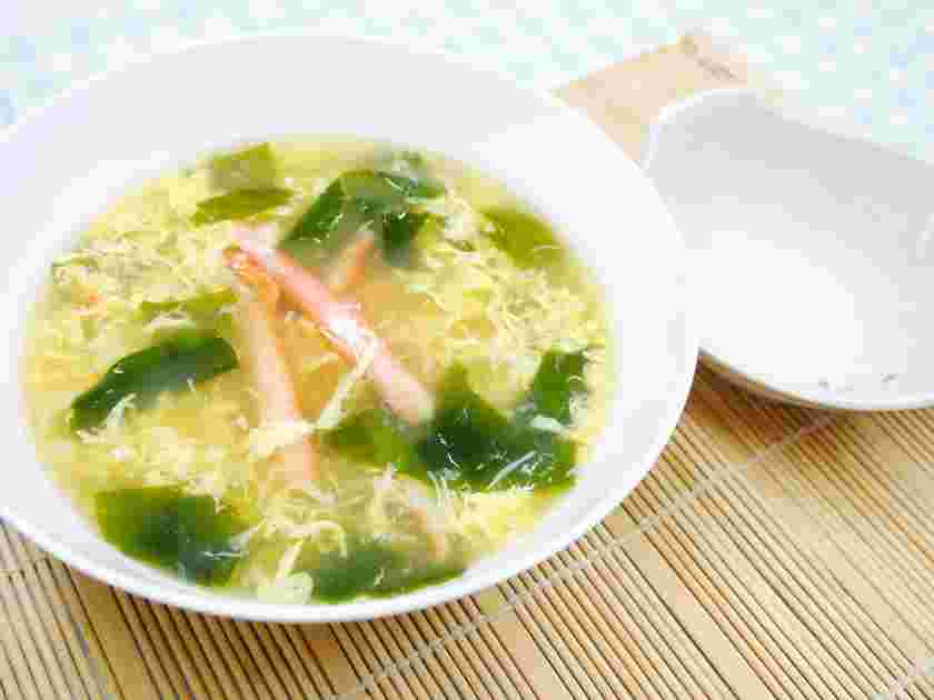 カニ料理の中華スープ
