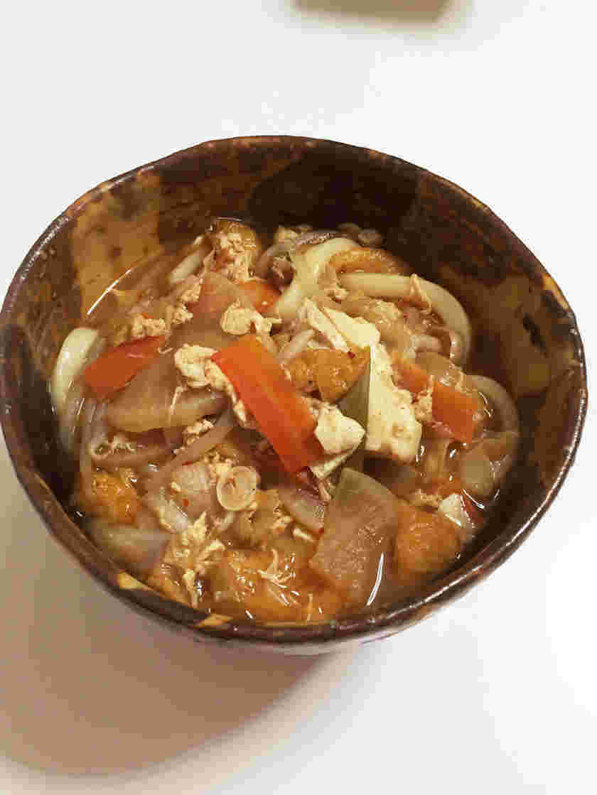 キムチ鍋のしめのうどん