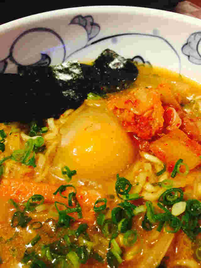 キムチ鍋のしめに作るラーメン