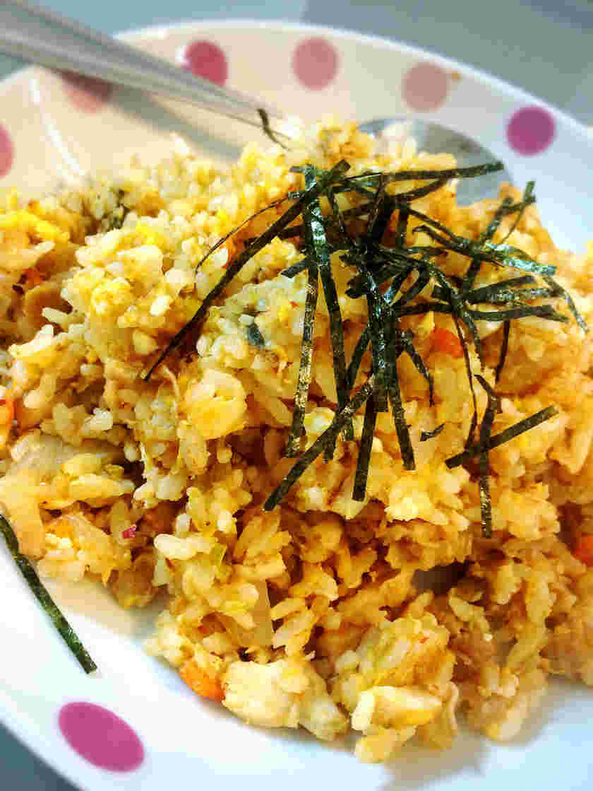 キムチ鍋の残りで作るチャーハン