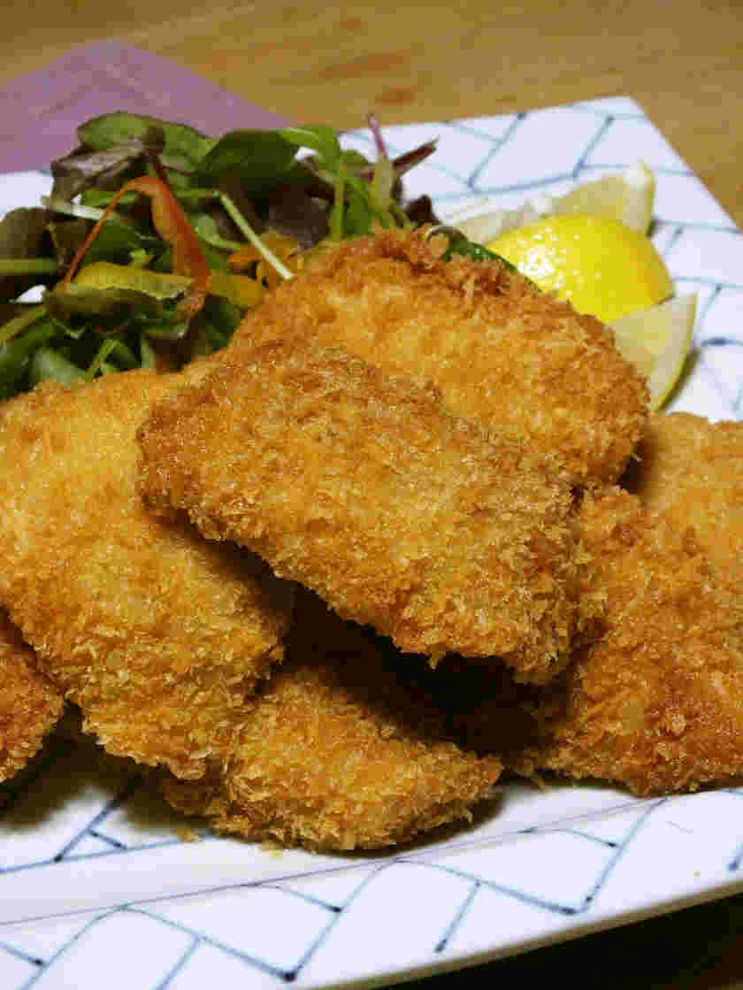 魚料理のホッケのフライ