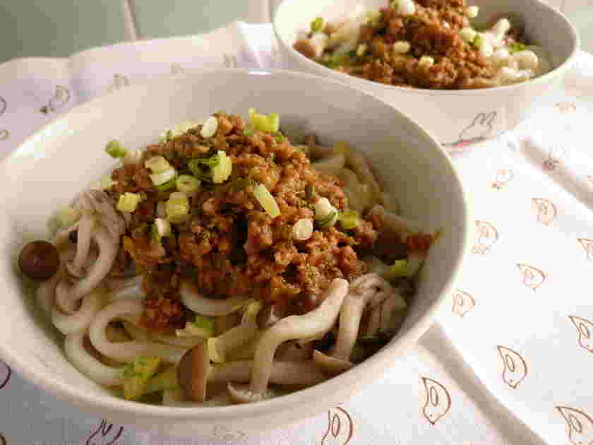 肉味噌ぶっかけうどん