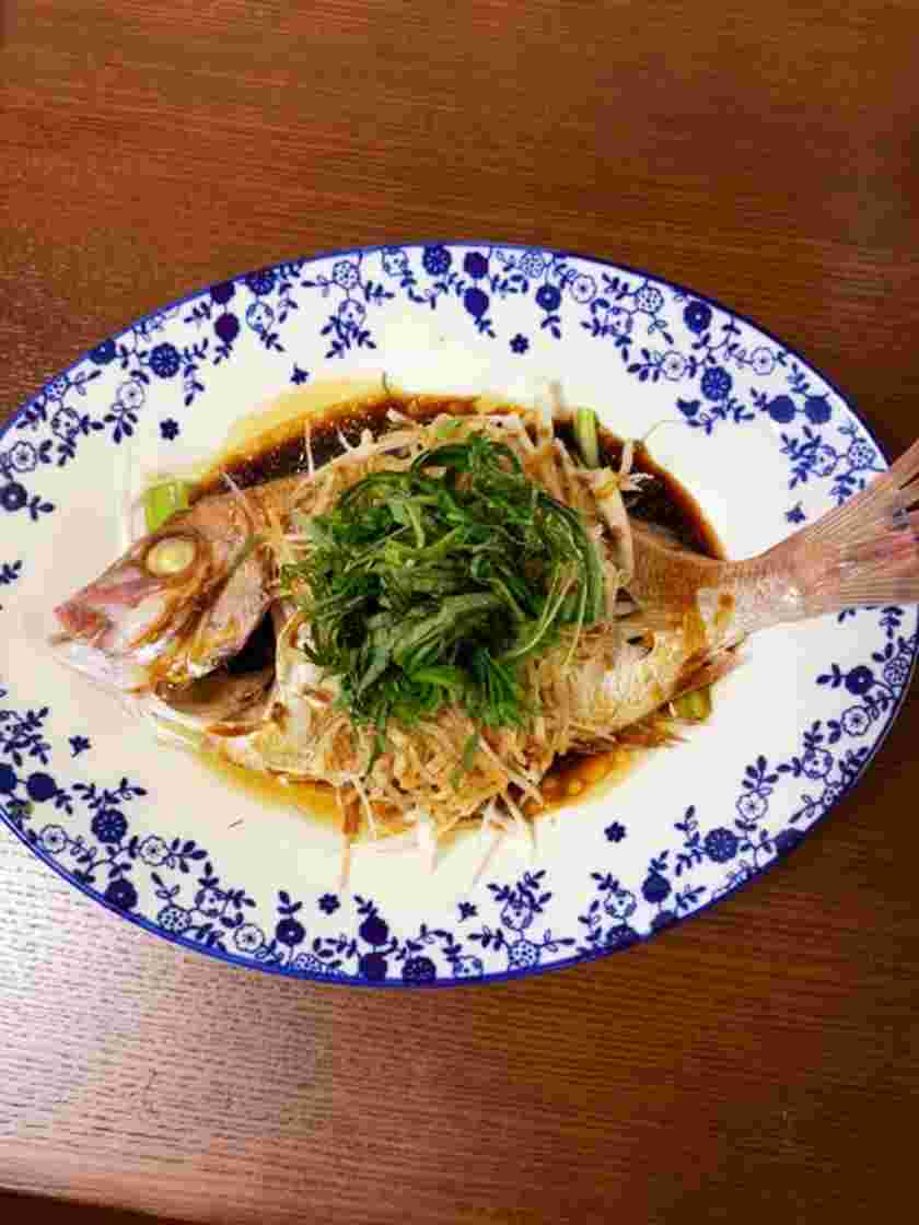 簡単魚料理の鯛丸ごと中華蒸し