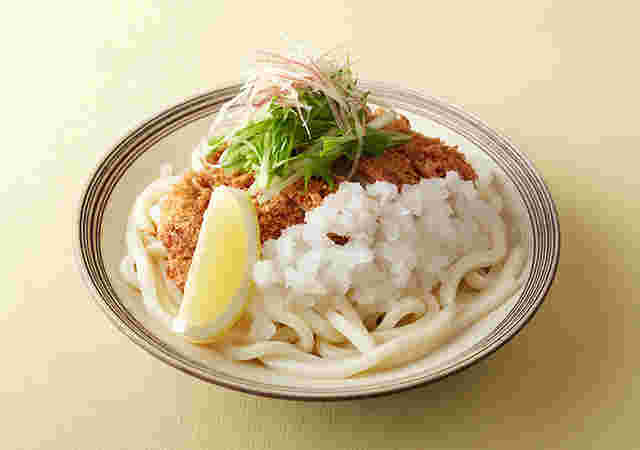 豚ロース肉を使った人気のみぞれかつうどん