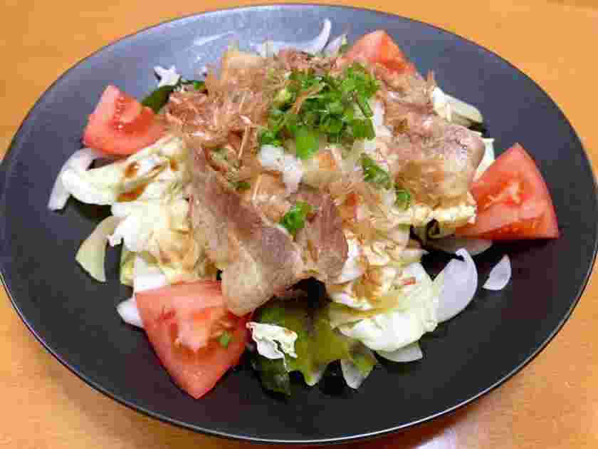 大根おろしとキャベツと豚肉のポン酢かけ