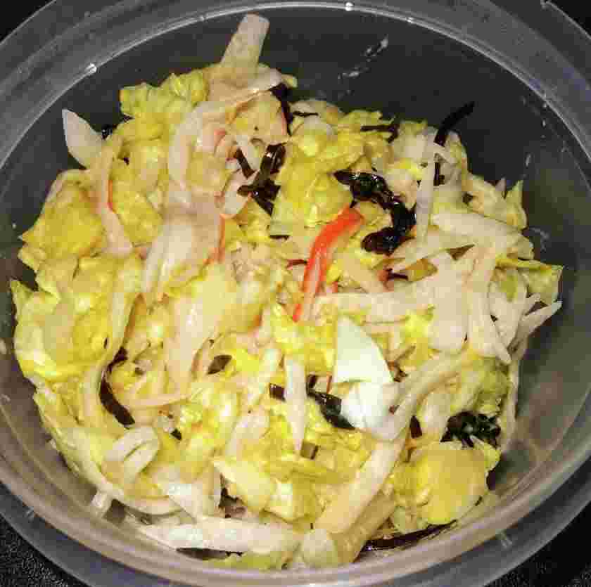 大根とキャベツの塩昆布マヨ和え