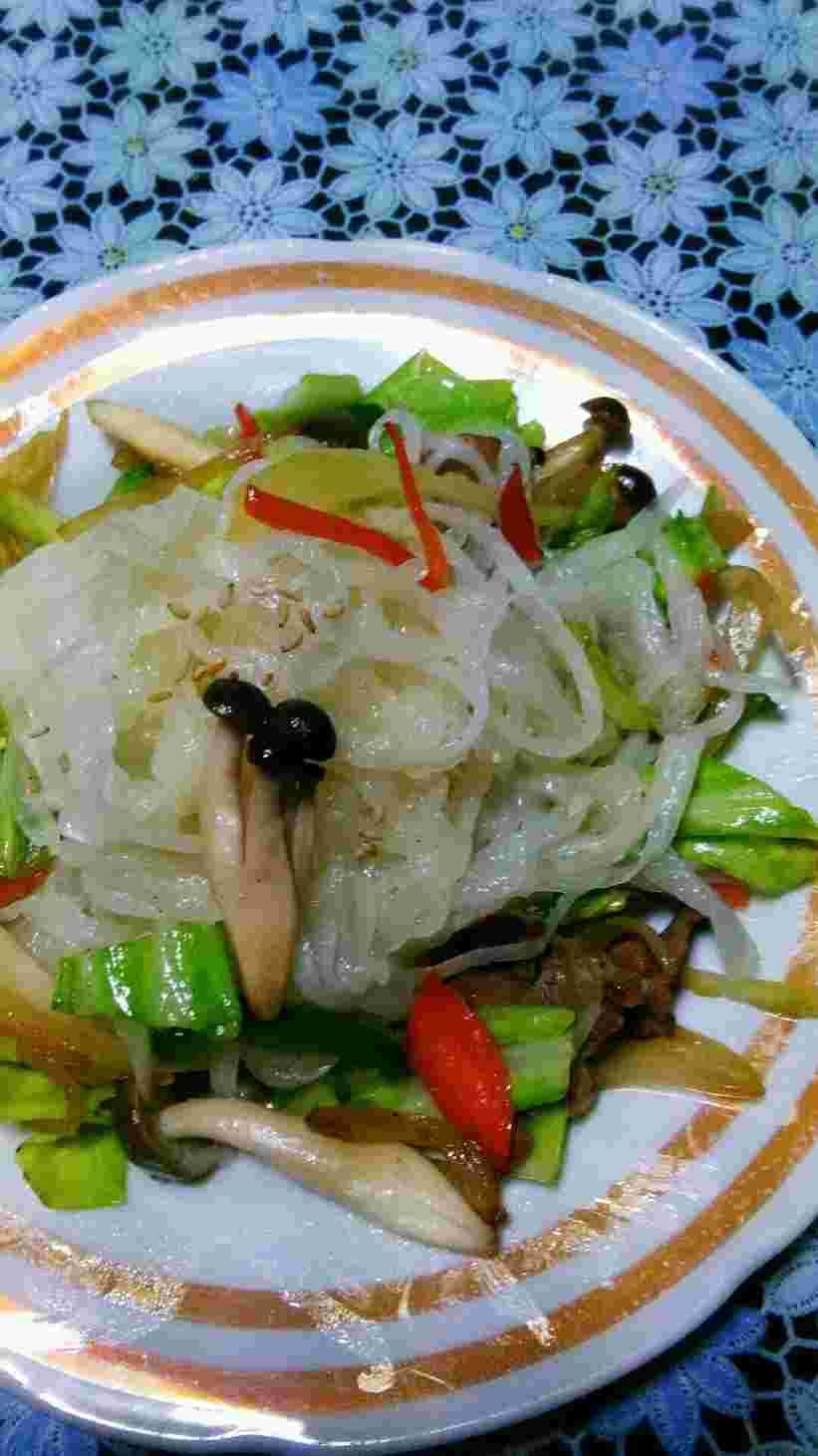 大根とキャベツの塩焼きそば