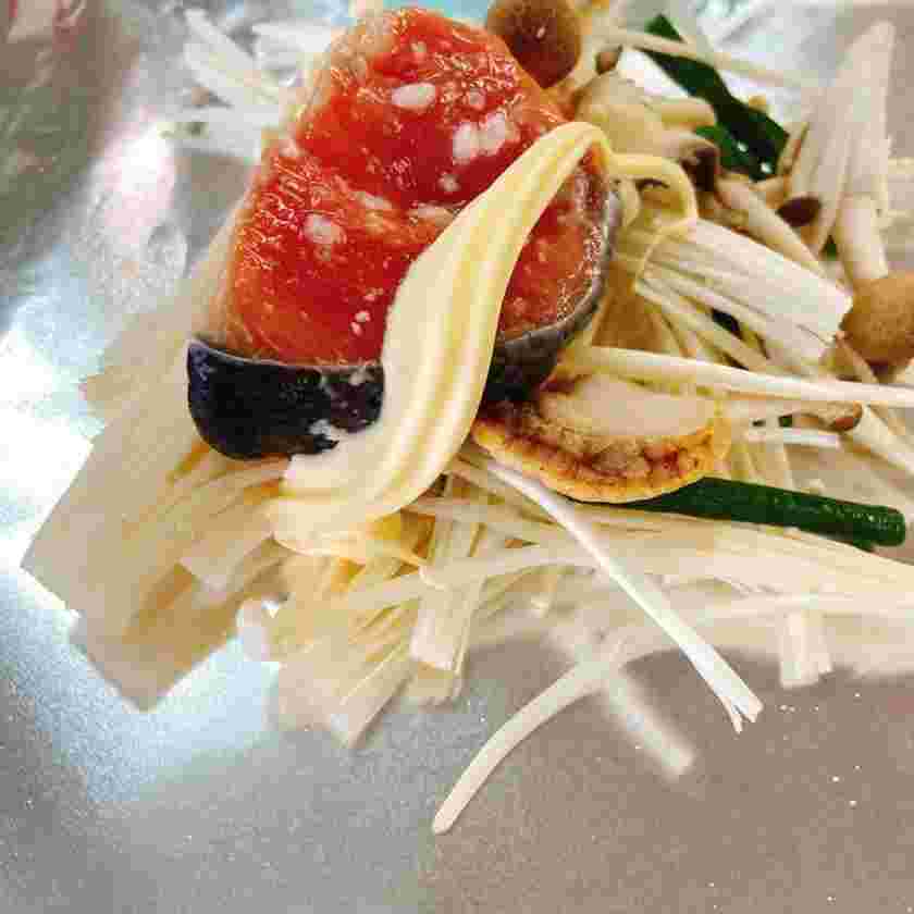 銀鮭と帆立のホイル焼き