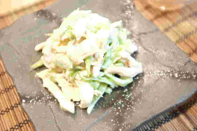 レンジで作る蒸し鶏といんげんのゆず胡椒和え
