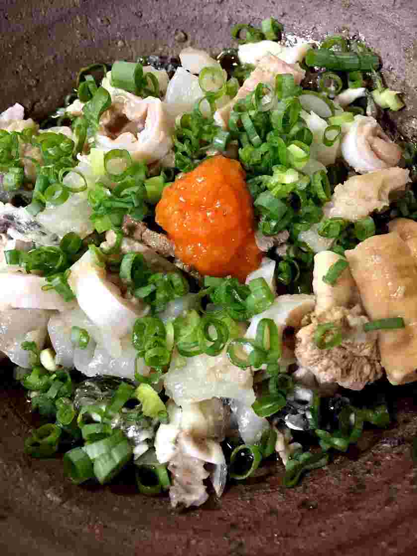 鱸の酢もつ風