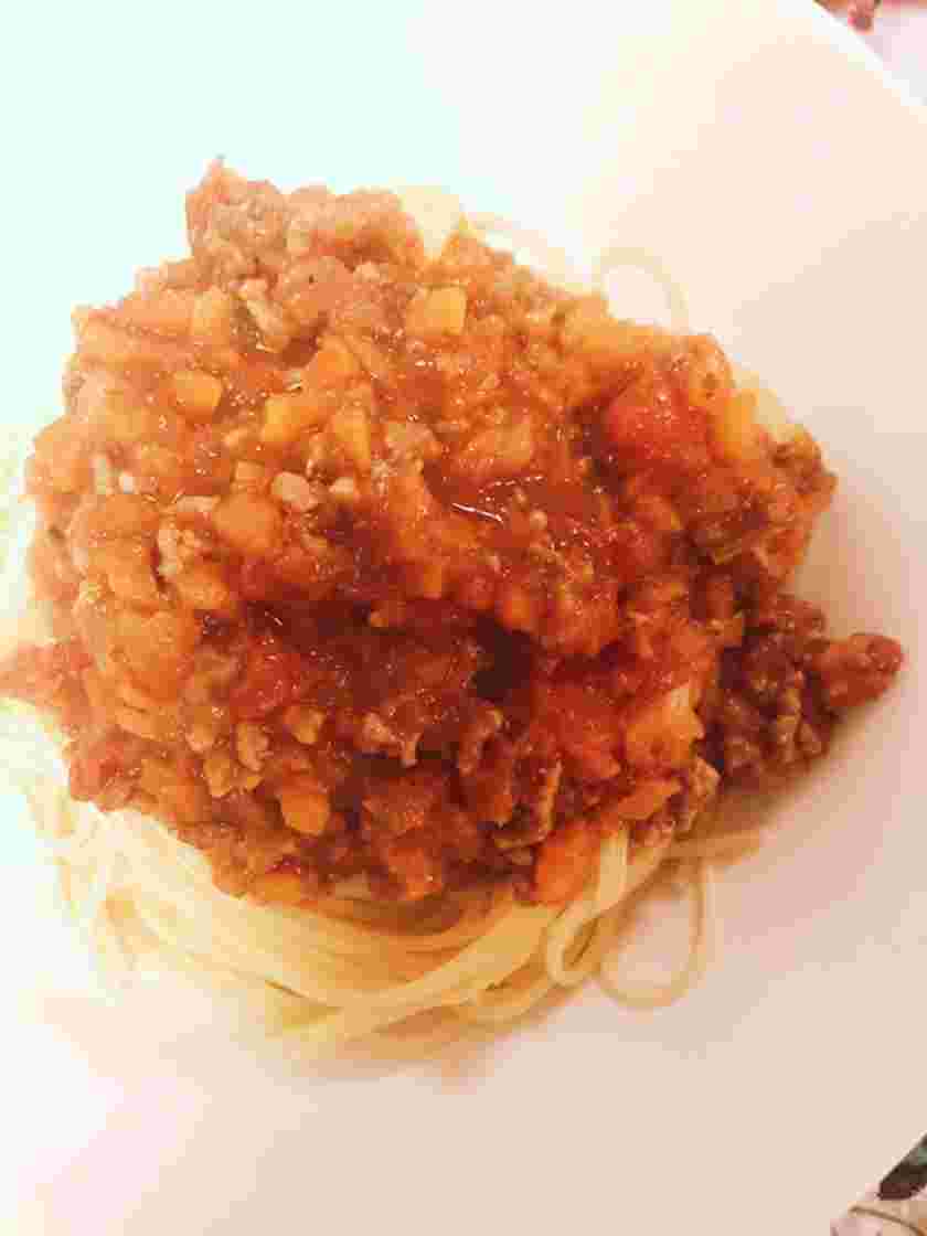 合挽き肉のミートソース