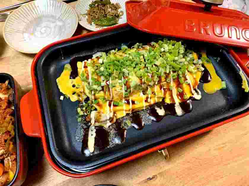 ブルーノで焼いたとんぺい焼き