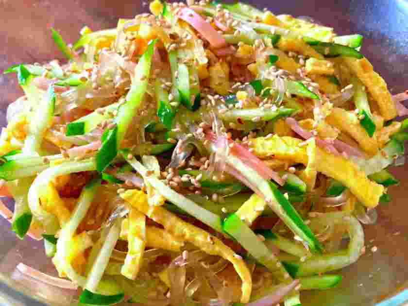 ぶりの照り焼きの献立に合う春雨サラダ