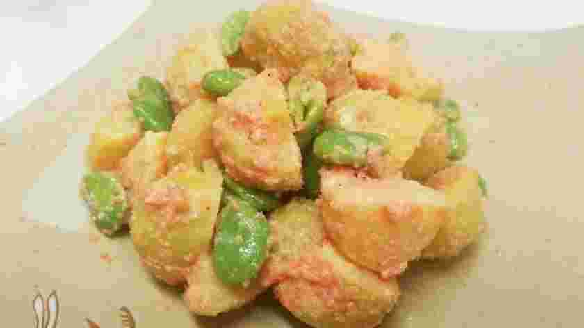 新じゃがとそら豆の明太マヨネーズサラダ