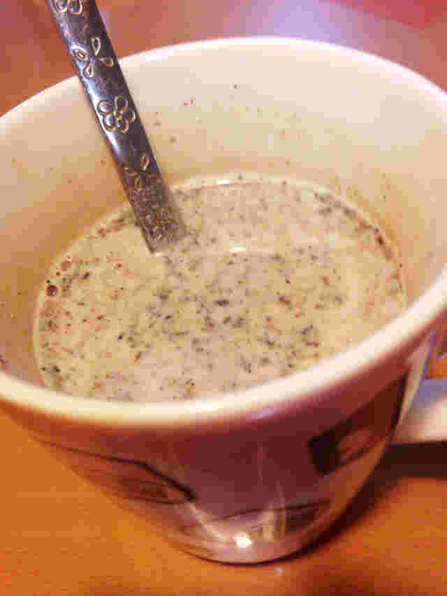 あんこと牛乳のホットドリンク