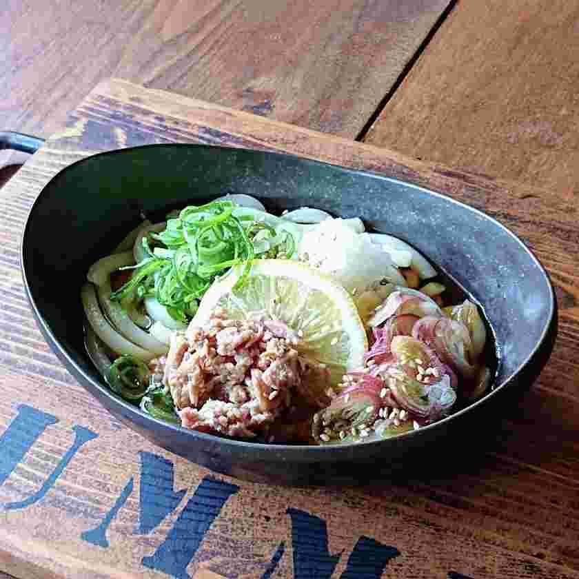 ツナおろしレモンの簡単冷やしぶっかけうどん