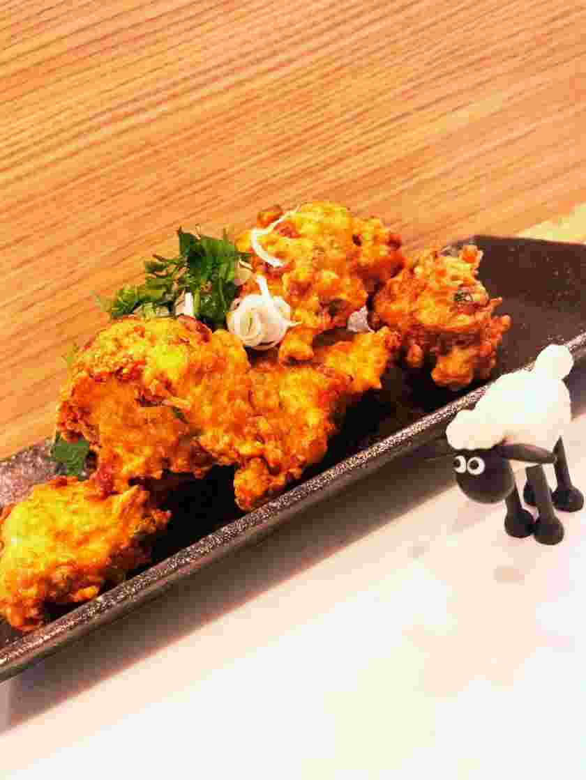 鶏肉と納豆の揚げ物料理