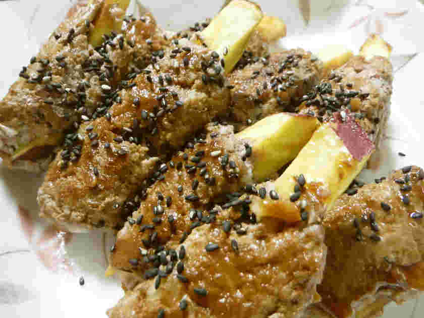 秋おかずにおすすめのスティックさつまいもバーグ