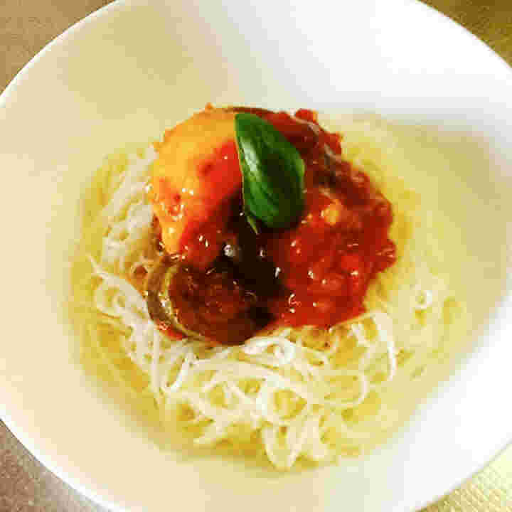 ラタトゥイユをアレンジした冷製レモン素麺