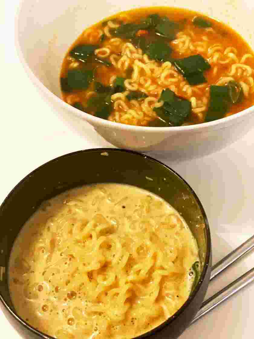 生クリームを使った辛ラーメンアレンジレシピ