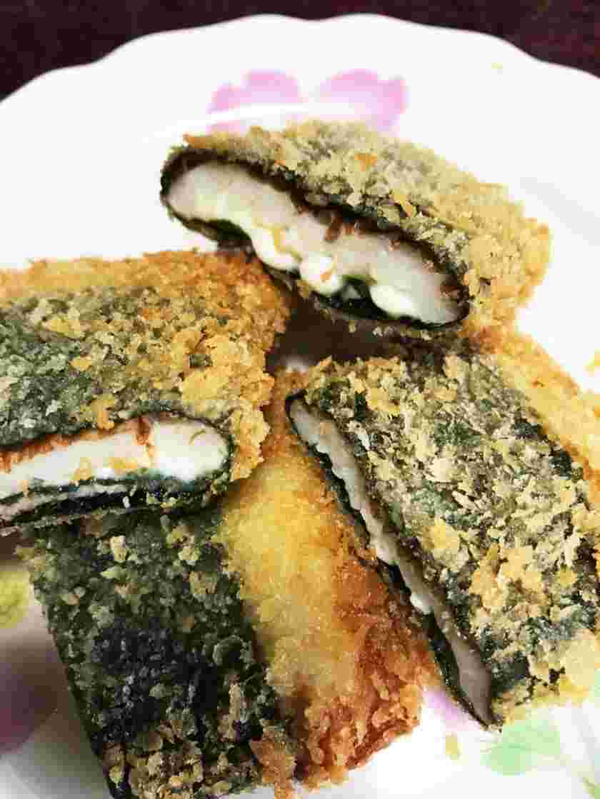 ちくわチーズと豚肉フライのおかず