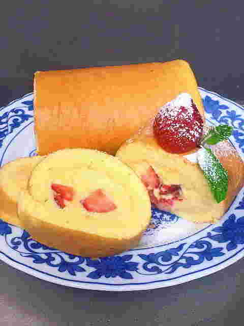 ホットケーキミックスで作るロール用スポンジケーキ
