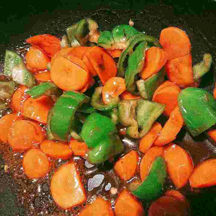 酢豚のタレで作る野菜炒め