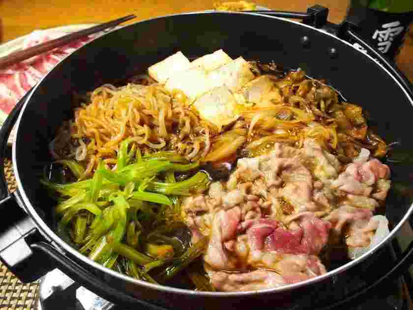 若ごぼうを使った豚のすき焼き