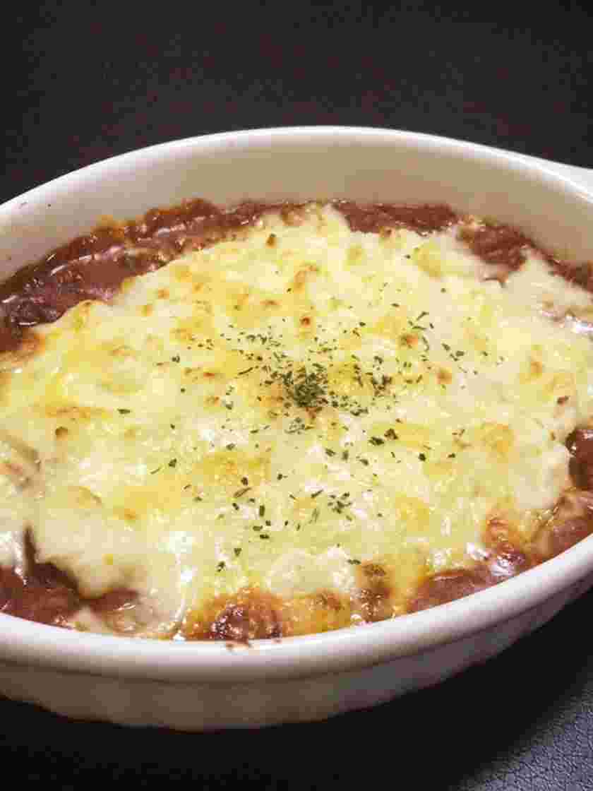 残りカレーとマッシュポテトで作るカレーグラタン