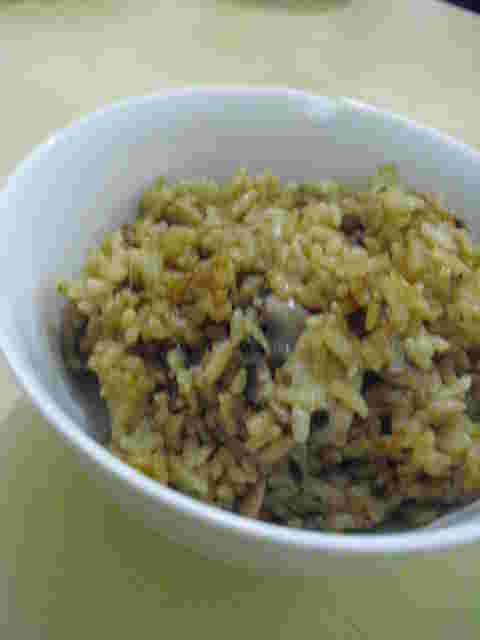イカの沖漬けが入った炊き込みご飯