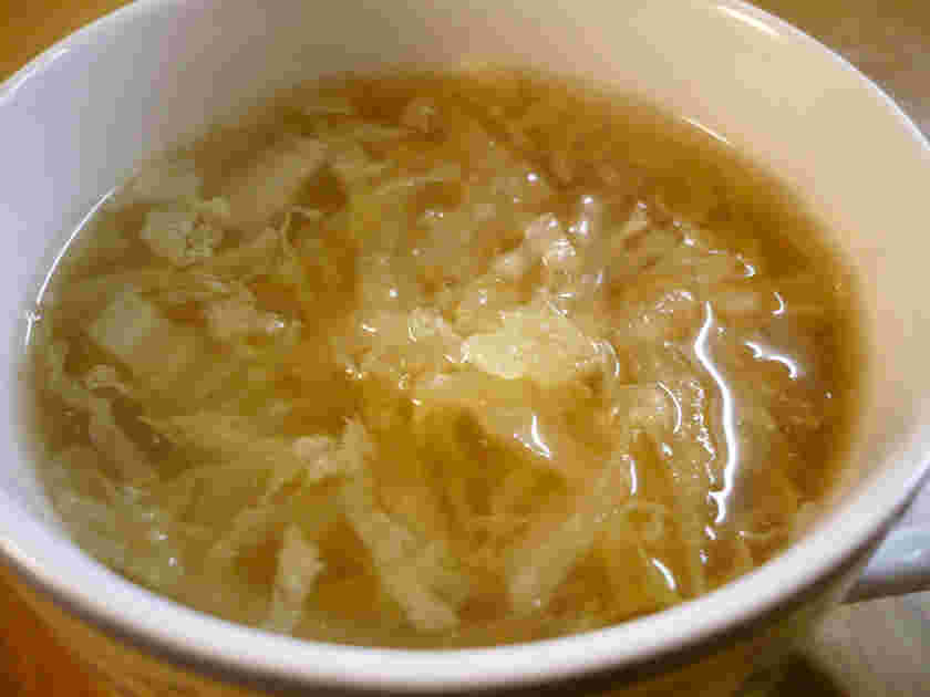 白菜だけの食べるスープ