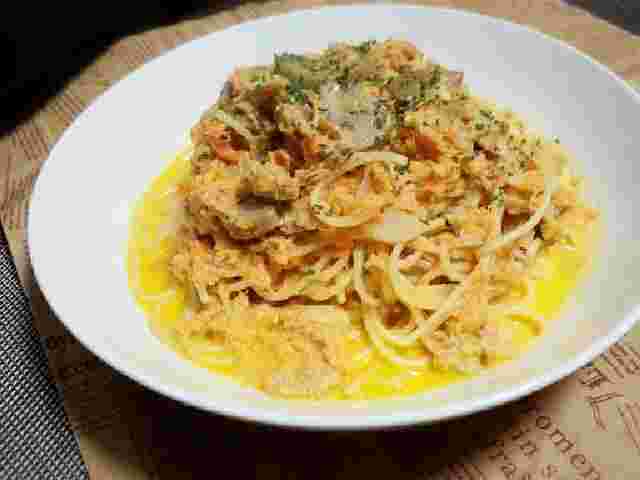 人参クリームのツナマヨパスタ